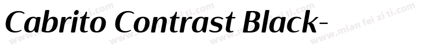 Cabrito Contrast Black字体转换